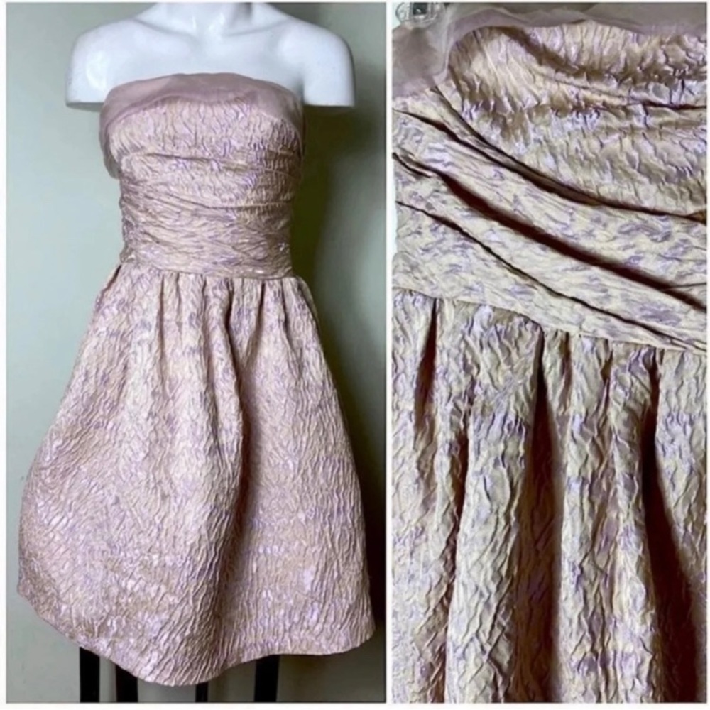 Vera Wang Lavender Fit & Flare Jacquard
Dress Pink